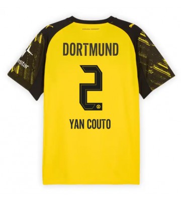 Lacne Muži Futbalové dres Borussia Dortmund Yan Couto #2 2025-26 Krátky Rukáv - Domáci